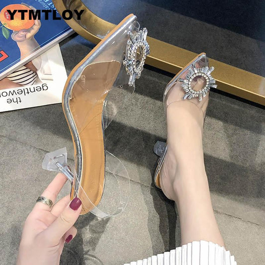 Transparent High Heels Sexy Pointed Toe Slip