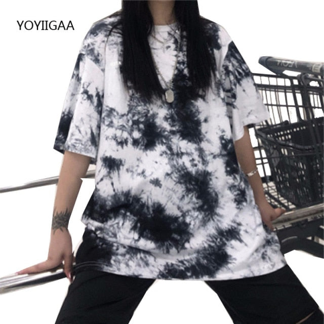 Tie Dye Print Oversized T Shirt