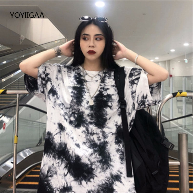 Tie Dye Print Oversized T Shirt