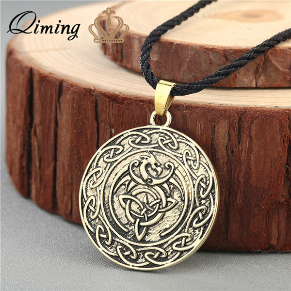 Wolf Axe Thor Hammer Amulet Symbol Slavic Punk Vintage Women Necklace