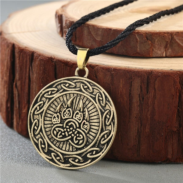 Wolf Axe Thor Hammer Amulet Symbol Slavic Punk Vintage Women Necklace