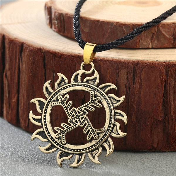 Wolf Axe Thor Hammer Amulet Symbol Slavic Punk Vintage Women Necklace