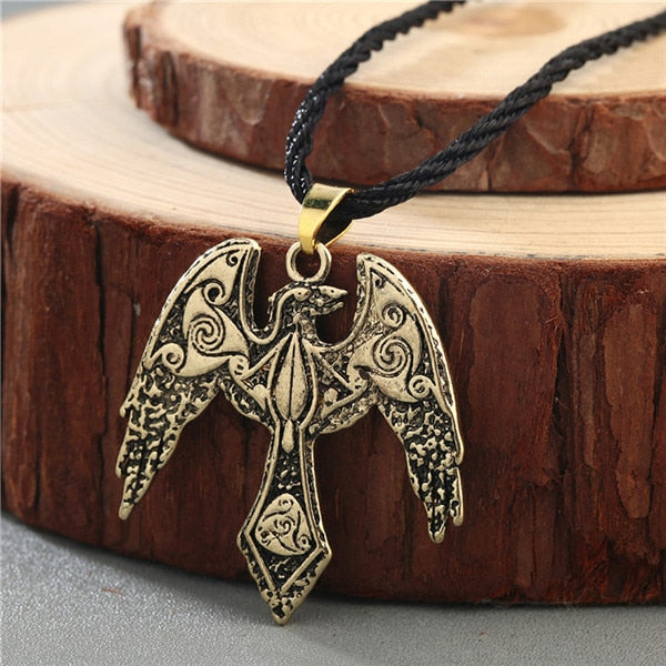 Wolf Axe Thor Hammer Amulet Symbol Slavic Punk Vintage Women Necklace