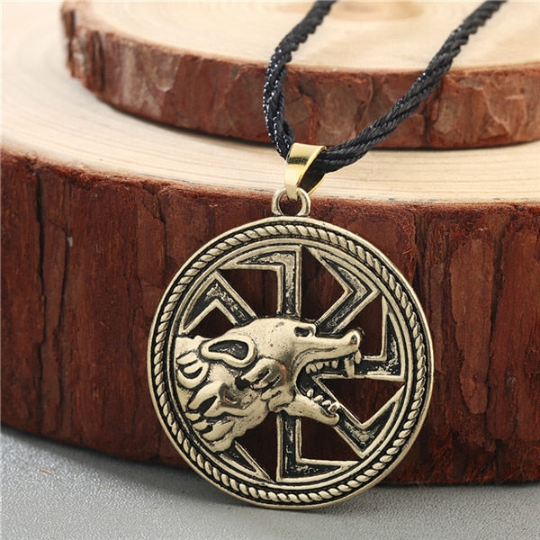 Wolf Axe Thor Hammer Amulet Symbol Slavic Punk Vintage Women Necklace