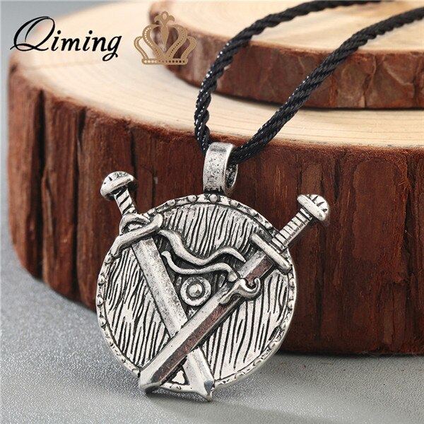 Wolf Axe Thor Hammer Amulet Symbol Slavic Punk Vintage Women Necklace