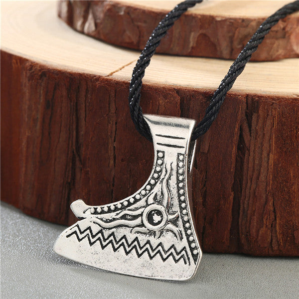 Wolf Axe Thor Hammer Amulet Symbol Slavic Punk Vintage Women Necklace