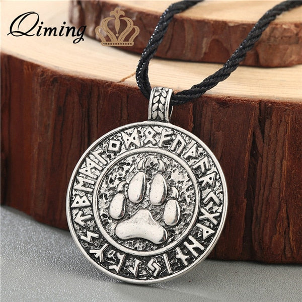 Wolf Axe Thor Hammer Amulet Symbol Slavic Punk Vintage Women Necklace